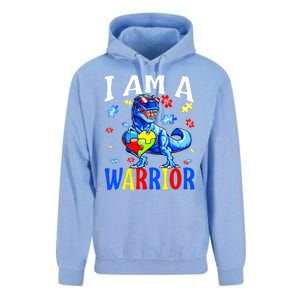 I Am A Warrior Autism Family Dinosaur Autism Awareness Unisex Surf Hoodie