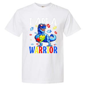 I Am A Warrior Autism Family Dinosaur Autism Awareness Garment-Dyed Heavyweight T-Shirt