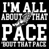 IM All About That Pace Funny Running Marathon Runner Drawstring Bag