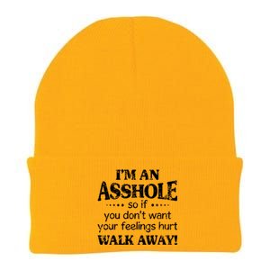 IM An Asshole So If You DonT Want Feelings Hurt Walk Away Knit Cap Winter Beanie