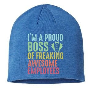 I Am A Proud Boss Of Freaking Awesome Employees Gift Sustainable Beanie