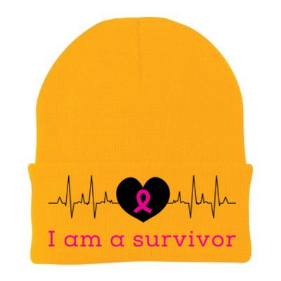 I Am A Survivor Cancer Knit Cap Winter Beanie