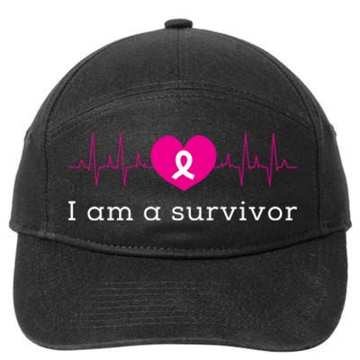 I Am A Survivor Cancer 7-Panel Snapback Hat