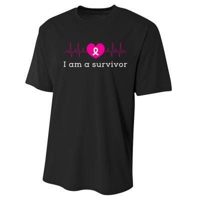 I Am A Survivor Cancer Performance Sprint T-Shirt