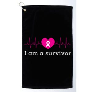 I Am A Survivor Cancer Platinum Collection Golf Towel