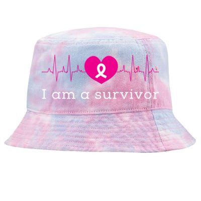 I Am A Survivor Cancer Tie-Dyed Bucket Hat