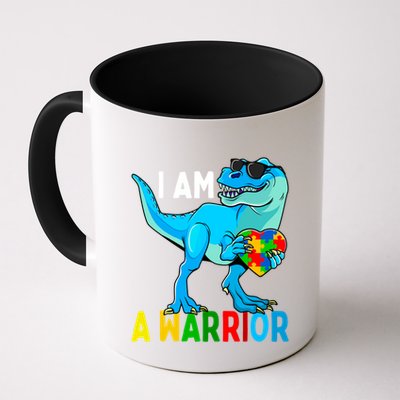 I Am A Warrior Autism Family Dinosaur Autism Awareness Gift Mug
