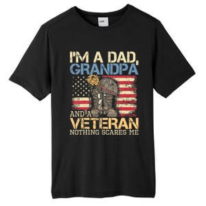 I Am A Dad Grandpa And A Veteran Nothing Scares Me Tall Fusion ChromaSoft Performance T-Shirt