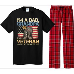 I Am A Dad Grandpa And A Veteran Nothing Scares Me Pajama Set