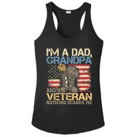 I Am A Dad Grandpa And A Veteran Nothing Scares Me Ladies PosiCharge Competitor Racerback Tank