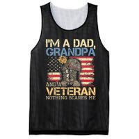 I Am A Dad Grandpa And A Veteran Nothing Scares Me Mesh Reversible Basketball Jersey Tank