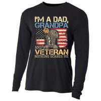 I Am A Dad Grandpa And A Veteran Nothing Scares Me Cooling Performance Long Sleeve Crew