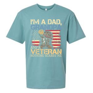 I Am A Dad Grandpa And A Veteran Nothing Scares Me Sueded Cloud Jersey T-Shirt