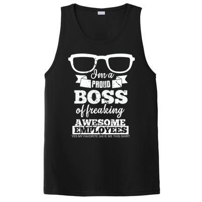 I Am A Proud Boss Of Freaking Awesome Employees Funny Gift PosiCharge Competitor Tank