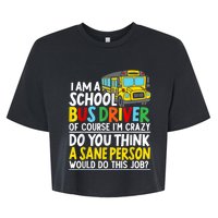 I Am A School Bus Driver Student Delivery Specialist Bella+Canvas Jersey Crop Tee