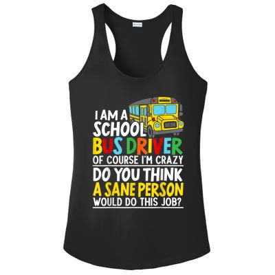 I Am A School Bus Driver Student Delivery Specialist Ladies PosiCharge Competitor Racerback Tank