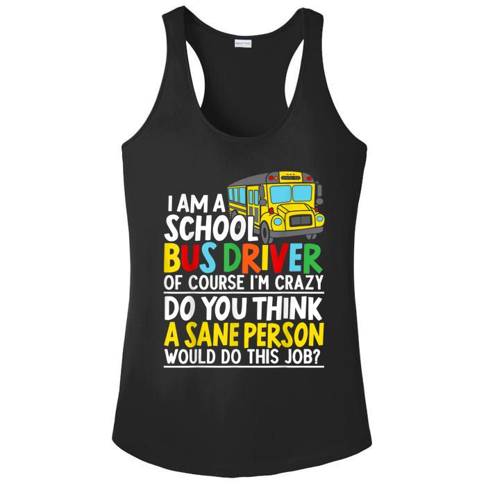 I Am A School Bus Driver Student Delivery Specialist Ladies PosiCharge Competitor Racerback Tank