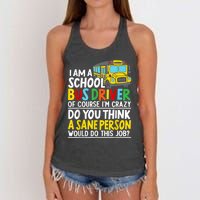 I Am A School Bus Driver Student Delivery Specialist Women's Knotted Racerback Tank