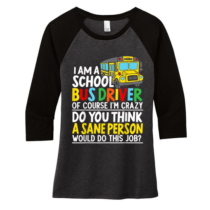 I Am A School Bus Driver Student Delivery Specialist Women's Tri-Blend 3/4-Sleeve Raglan Shirt