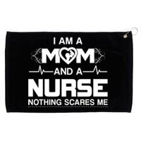 I Am A Mom And A Nurse Nothing Scares Me Funny Nurse Grommeted Golf Towel