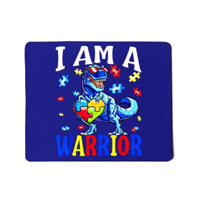 I Am A Warrior Autism Family Dinosaur Autism Awareness Cute Gift Mousepad