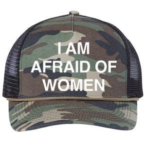 I Am Afraid Of Women Retro Rope Trucker Hat Cap