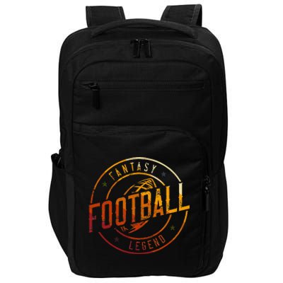 I Am A Fantasy Football Legend Retro Fantasy Football Impact Tech Backpack