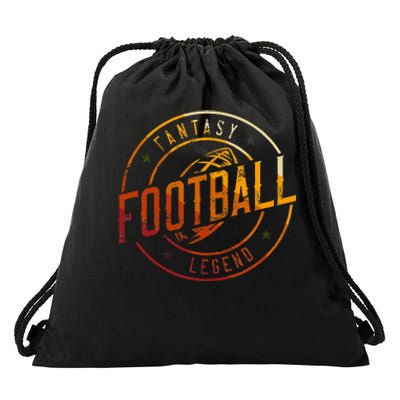 I Am A Fantasy Football Legend Retro Fantasy Football Drawstring Bag