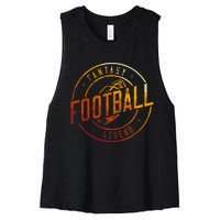 I Am A Fantasy Football Legend Retro Fantasy Football Women's Racerback Cropped Tank