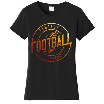 I Am A Fantasy Football Legend Retro Fantasy Football Women's T-Shirt