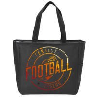 I Am A Fantasy Football Legend Retro Fantasy Football Zip Tote Bag