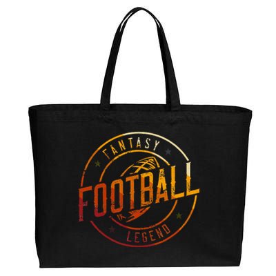 I Am A Fantasy Football Legend Retro Fantasy Football Cotton Canvas Jumbo Tote