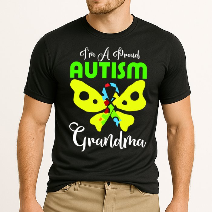 I Am A Proud Autism Grandma Cooling Performance Crew T-Shirt