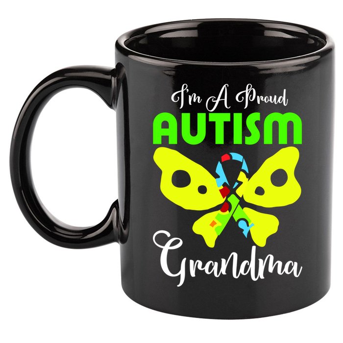 I Am A Proud Autism Grandma 11oz C Handle Ceramic Mug