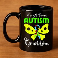 I Am A Proud Autism Grandma 11oz C Handle Ceramic Mug