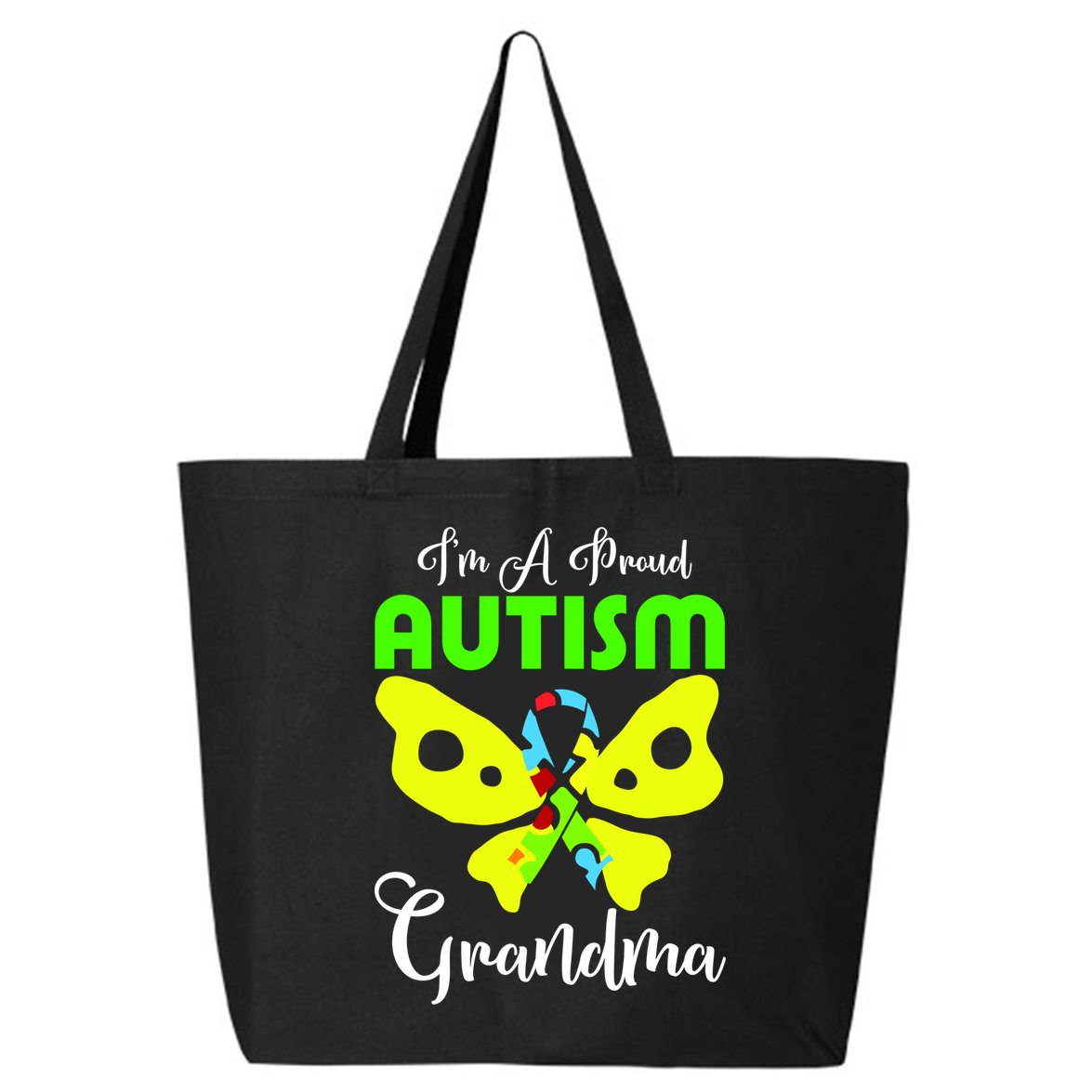 I Am A Proud Autism Grandma 25L Jumbo Tote