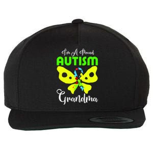 I Am A Proud Autism Grandma Wool Snapback Cap