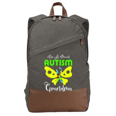 I Am A Proud Autism Grandma Cotton Canvas Backpack