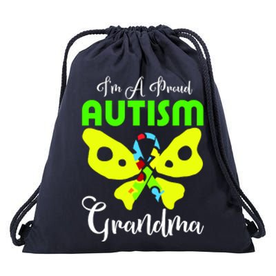 I Am A Proud Autism Grandma Drawstring Bag