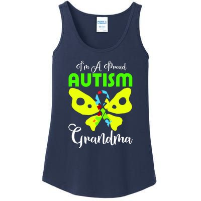 I Am A Proud Autism Grandma Ladies Essential Tank