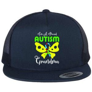 I Am A Proud Autism Grandma Flat Bill Trucker Hat