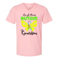 I Am A Proud Autism Grandma V-Neck T-Shirt