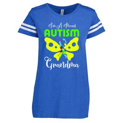 I Am A Proud Autism Grandma Enza Ladies Jersey Football T-Shirt