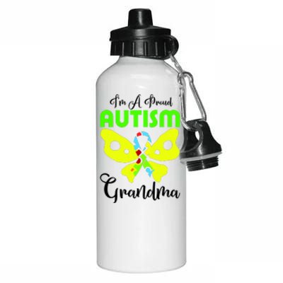 I Am A Proud Autism Grandma Aluminum Water Bottle