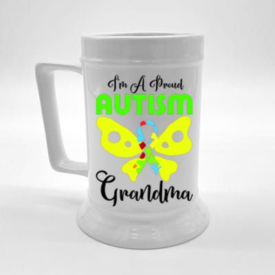 I Am A Proud Autism Grandma Beer Stein