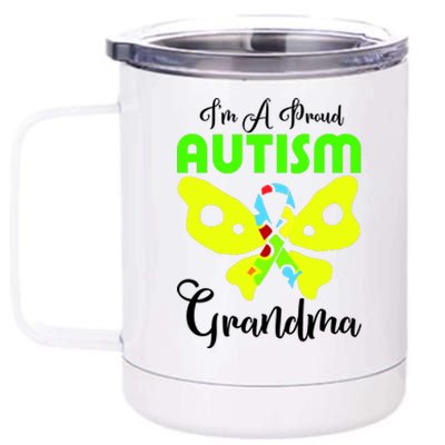 I Am A Proud Autism Grandma 12 oz Stainless Steel Tumbler Cup