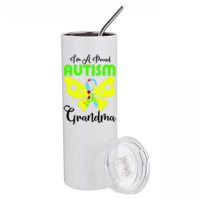 I Am A Proud Autism Grandma Stainless Steel Tumbler