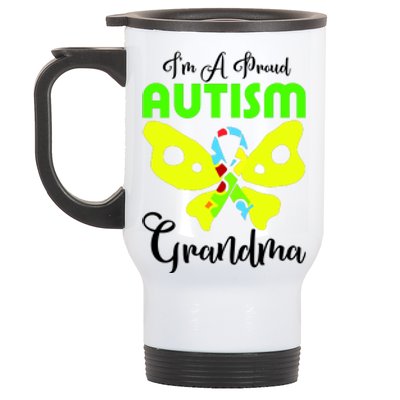 I Am A Proud Autism Grandma Stainless Steel Travel Mug