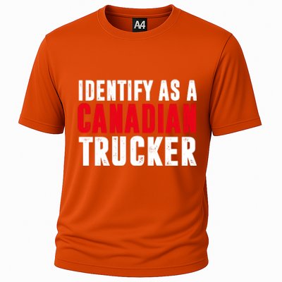 Identify As A Canadian Trucker Cooling Performance Crew T-Shirt