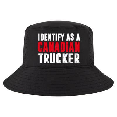 Identify As A Canadian Trucker Cool Comfort Performance Bucket Hat